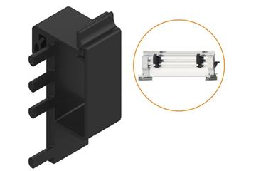 Clip para la sujeción de cables en el lateral de los carriles de guiado