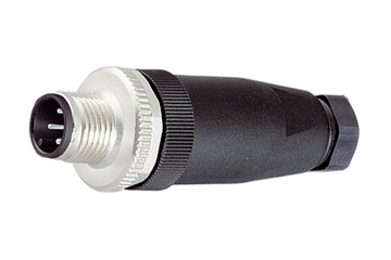 Conector macho Binder M-12 A, 4-6 mm, sin apantallar, con tornillo, IP67, UL