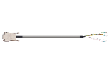 readycable® cable de codificador compatible con Festo NEBM-S1G9-E-xxx-LE6, cable base PUR 10 x d