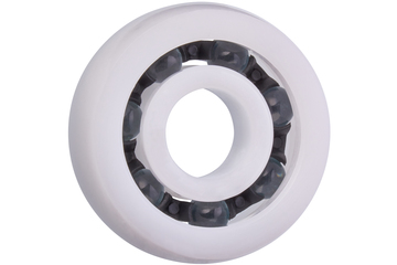 Rodamiento radial xiros®, diámetro exterior esférico, xirodur B180, bolas de vidrio, jaula de poliamida (PA)
