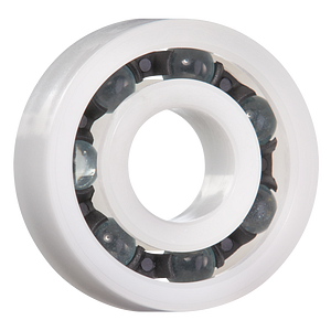 Rodamiento radial xiros®, xirodur B180, bolas de vidrio, jaula de xirodur poliamida (PA): Económico, compatible con FDA