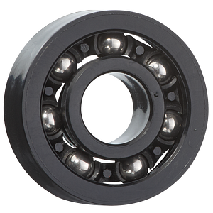 Rodamiento radial xiros® compatible con ESD, xirodur F182, bolas de acero inoxidable, jaula de PA: compatible con ESD