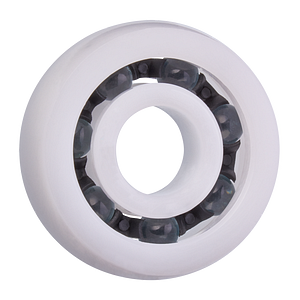 Rodamiento radial xiros®, diámetro exterior esférico, xirodur B180, bolas de vidrio, jaula de poliamida (PA)