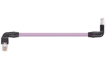 Cables confeccionados CAT5e, PVC, Conector A: Hirose RJ45 en ángulo en «L» superior, Conector B: Hirose RJ45 en ángulo en «T» de salida