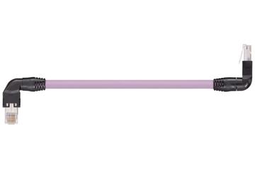 Cables confeccionados CAT5e, PVC, Conector A: Hirose RJ45 en ángulo en «L» superior, Conector B: Hirose RJ45 en ángulo en «T» de entrada