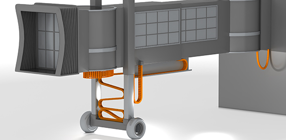 Pasarelas de embarque con productos igus