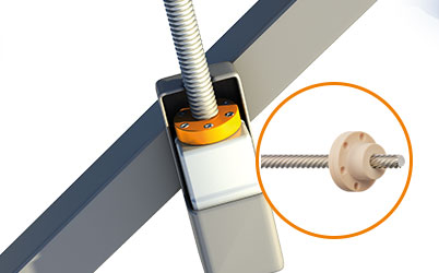 Conjuntos de tuerca y husillo drylin® para reflectores solares