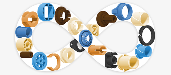 Distintos cojinetes de igus® hechos a medida para sus necesidades específicas