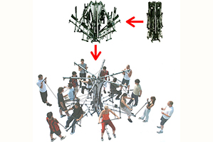 cojinetes de plástico de igus® para entrenamiento en grupo
