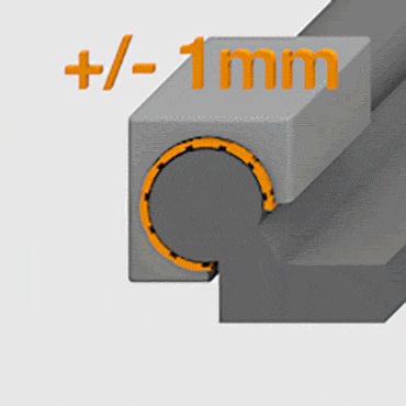 Altamente flexibles: usted determina la longitud y el ancho