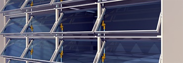 Fachada con cojinetes articulados igubal