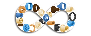 Distintos cojinetes de igus® hechos a medida para sus necesidades específicas