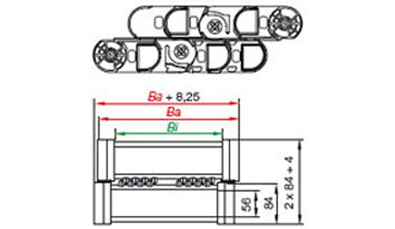 Dibujo de la cadena portacables P4