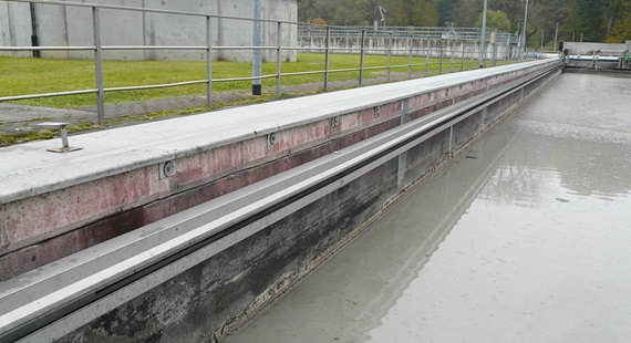 basic flizz on 58 m travel in Plauen sewage treatment plant