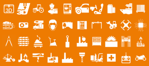 Símbolos de las industrias igus