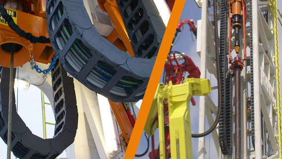 e-chains on an offshore rig