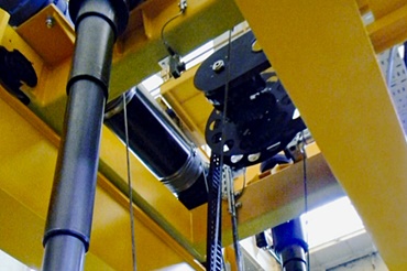 e-spool en un puente grúa