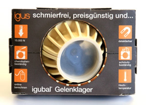 muestra cojinetes articulados