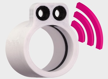 Pieza resistente al desgaste impresa en 3D con sensor