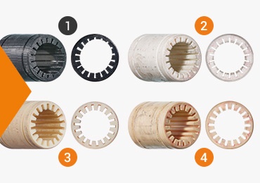 Desgaste abrasivo de los insertos metálicos de deslizamiento lineal después de la prueba