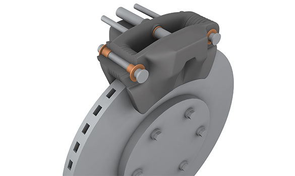Disc brake caliper bearing